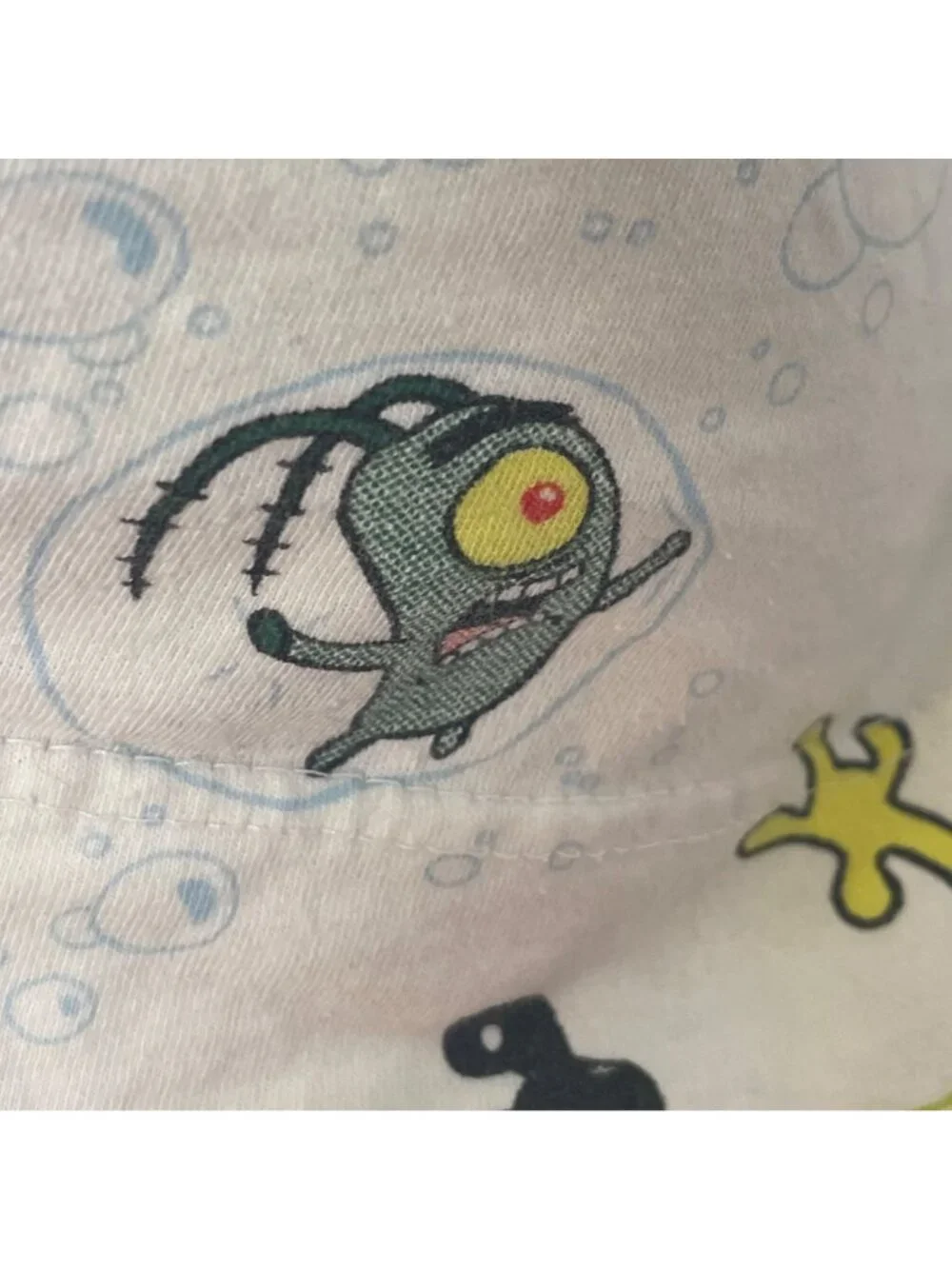 Spongebob Squarepants Flat Twin Bed Sheet Flannel Squidward Plankton 91